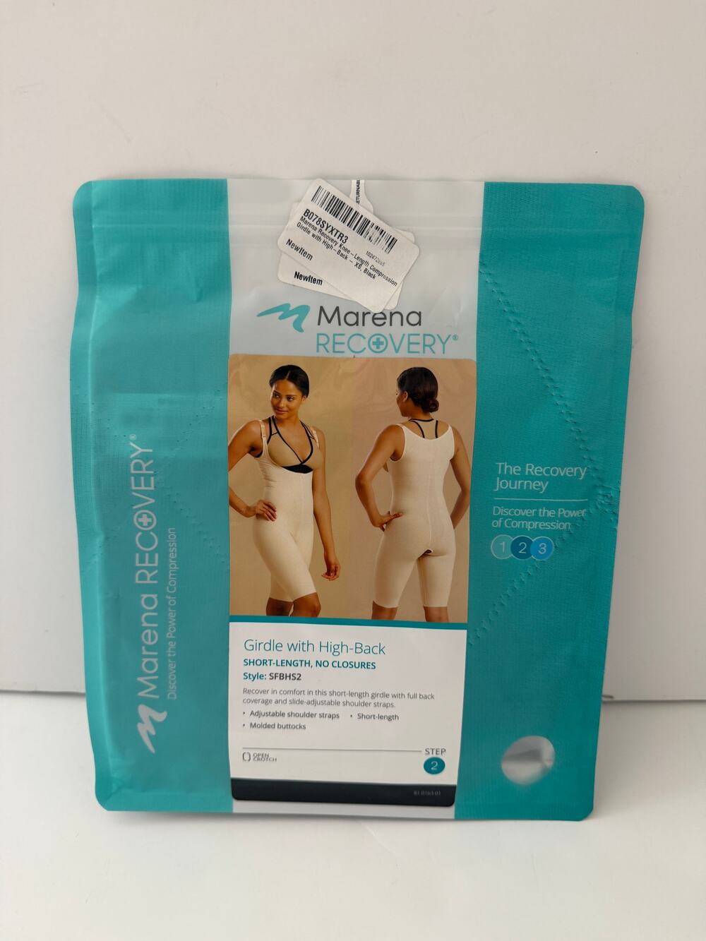 Marena Recovery Girdle with High Back SFBHS2 Short Length SMALL Black